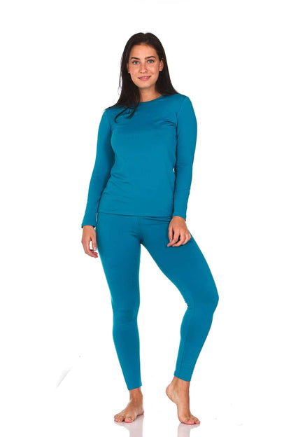 Image Showing Thermajane Long Johns Thermal Underwear for Women Fleece Lined Base Layer - Product Type Women's Base Layer Set - Buy Now $36.96 - Adventure Gear from Global Trekker