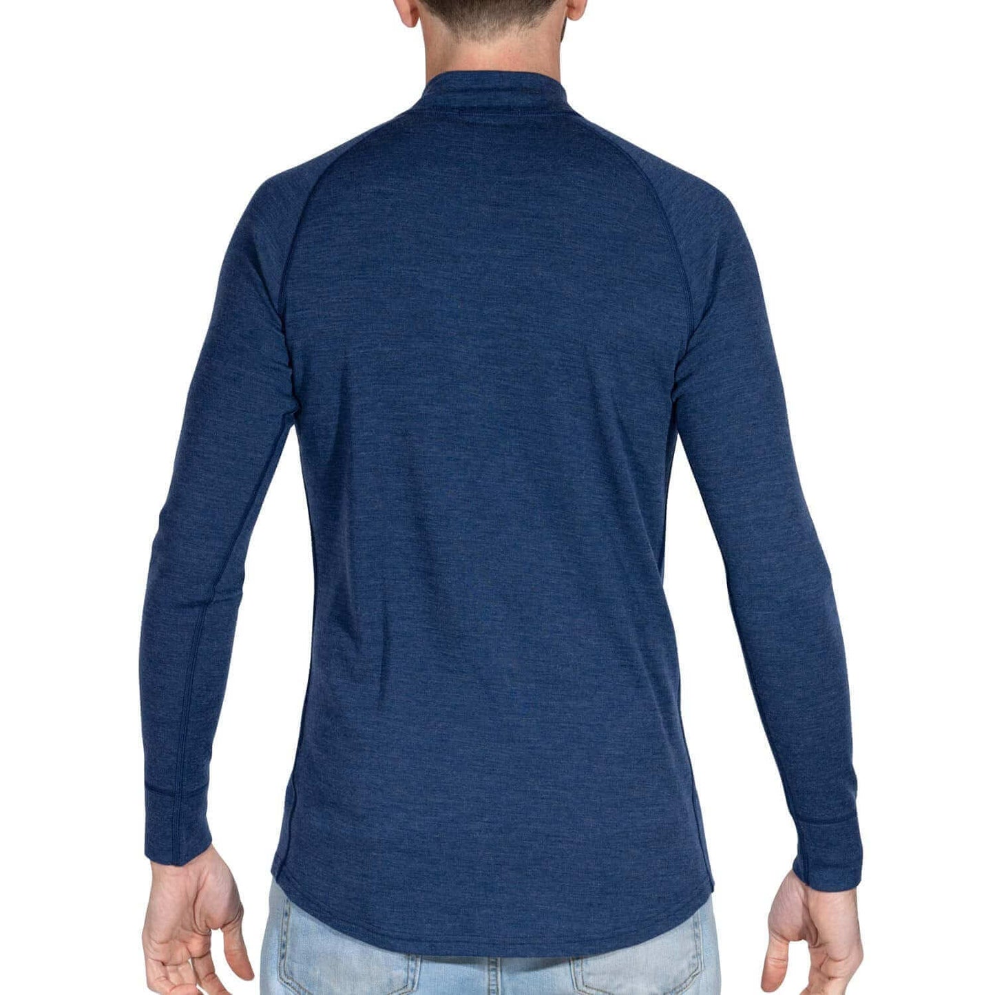 Image Showing MERIWOOL Mens Base Layer 100% Merino Wool Midweight 250g Half Zip Sweater for Men - Product Type Men's Base Layer Sweater - Buy Now $131.95 - Adventure Gear from Global Trekker