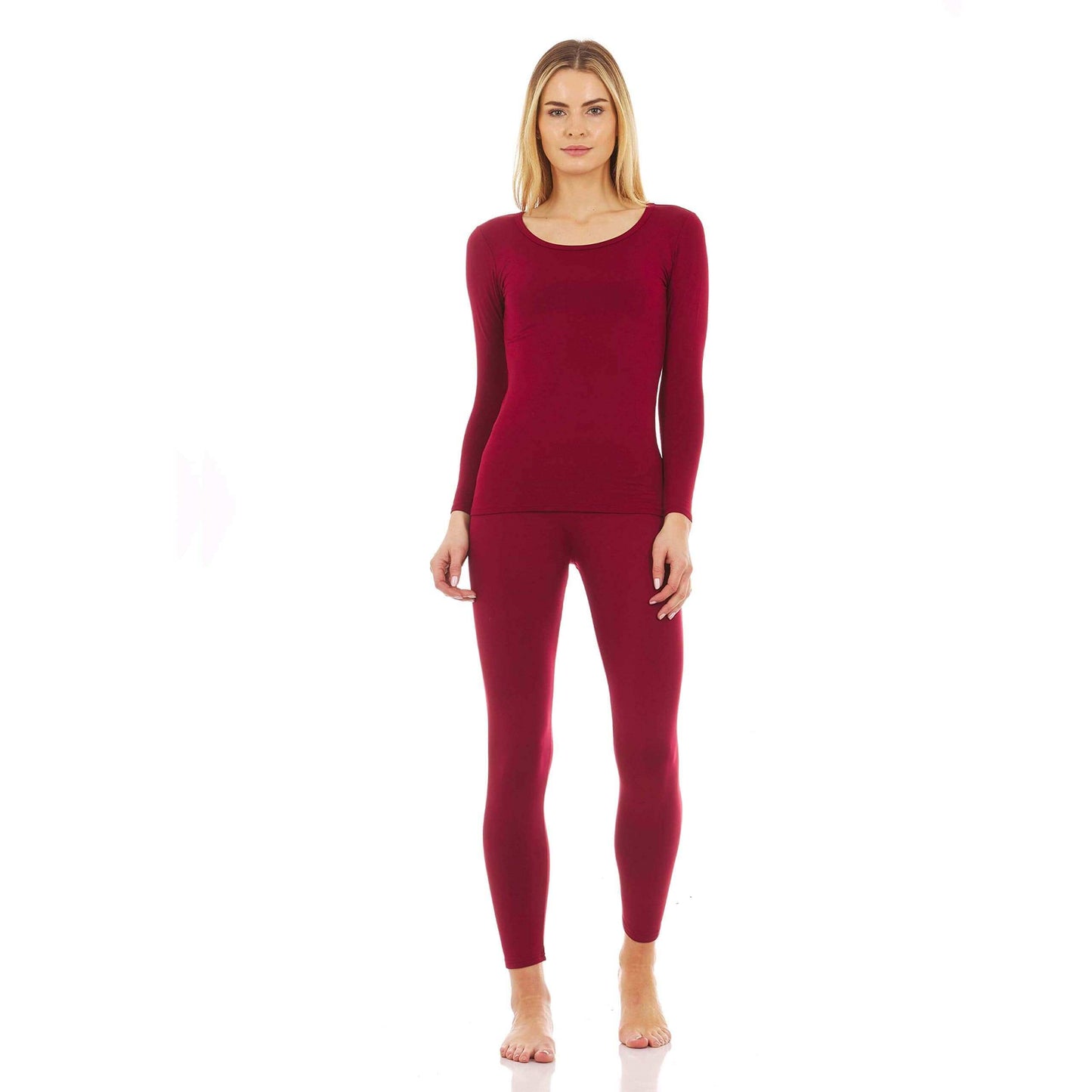 Image Showing Thermajane Long Johns Thermal Underwear for Women Fleece Lined Base Layer - Product Type Women's Base Layer Set - Buy Now $43.49 - Adventure Gear from Global Trekker