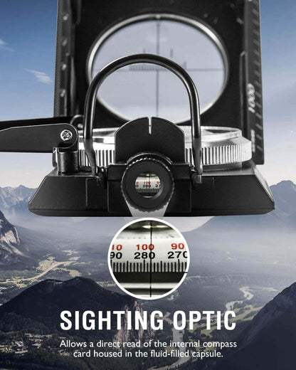 Image Showing Eyeskey Multifunctional Military Sighting Navigation Compass with Inclinometer - Product Type Magnetic Navigational Compasses - Buy Now $40.59 - Adventure Gear from Global Trekker