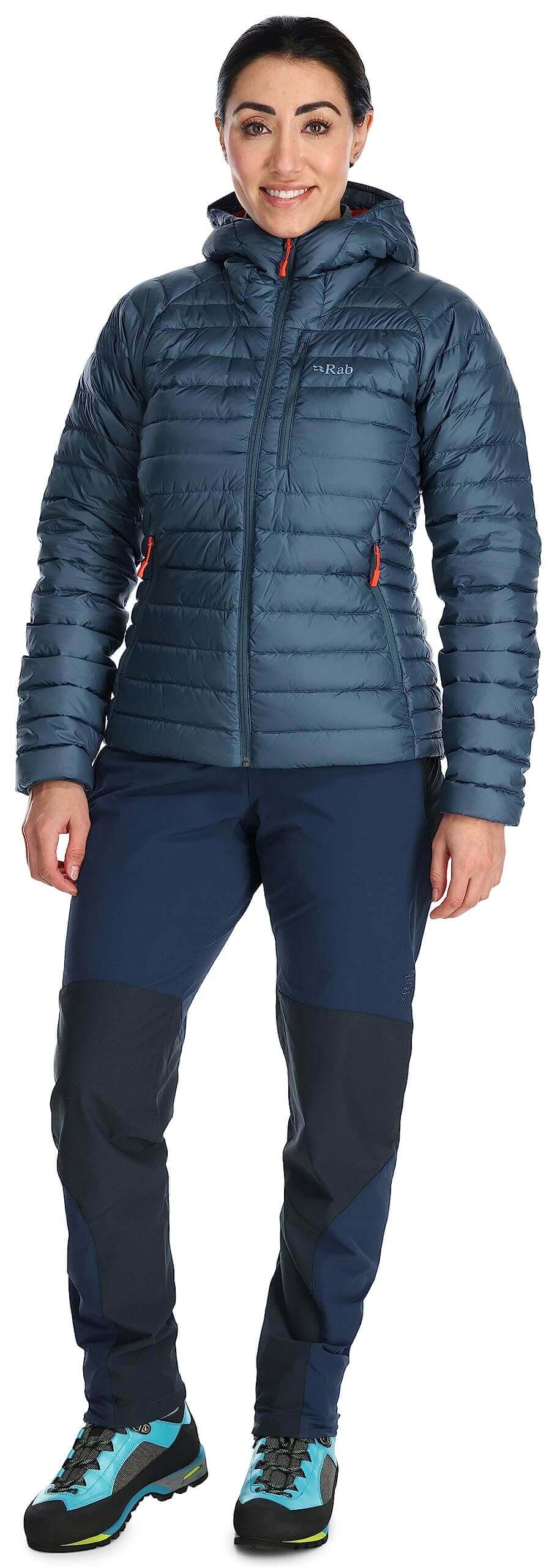 Image Showing Rab Women's Microlight Alpine 700-Fill Down Hooded Puffer Jacket for Hiking & Skiing - Product Type Puffer Jacket - Buy Now $427.75 - Adventure Gear from Global Trekker