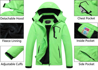 Image Showing MOERDENG Women's Waterproof Ski Jacket Warm Winter Snow Coat - Product Type Ski Jacket - Buy Now $79.74 - Adventure Gear from Global Trekker