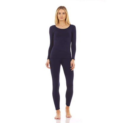 Image Showing Thermajane Long Johns Thermal Underwear for Women Fleece Lined Base Layer - Product Type Women's Base Layer Set - Buy Now $28.99 - Adventure Gear from Global Trekker