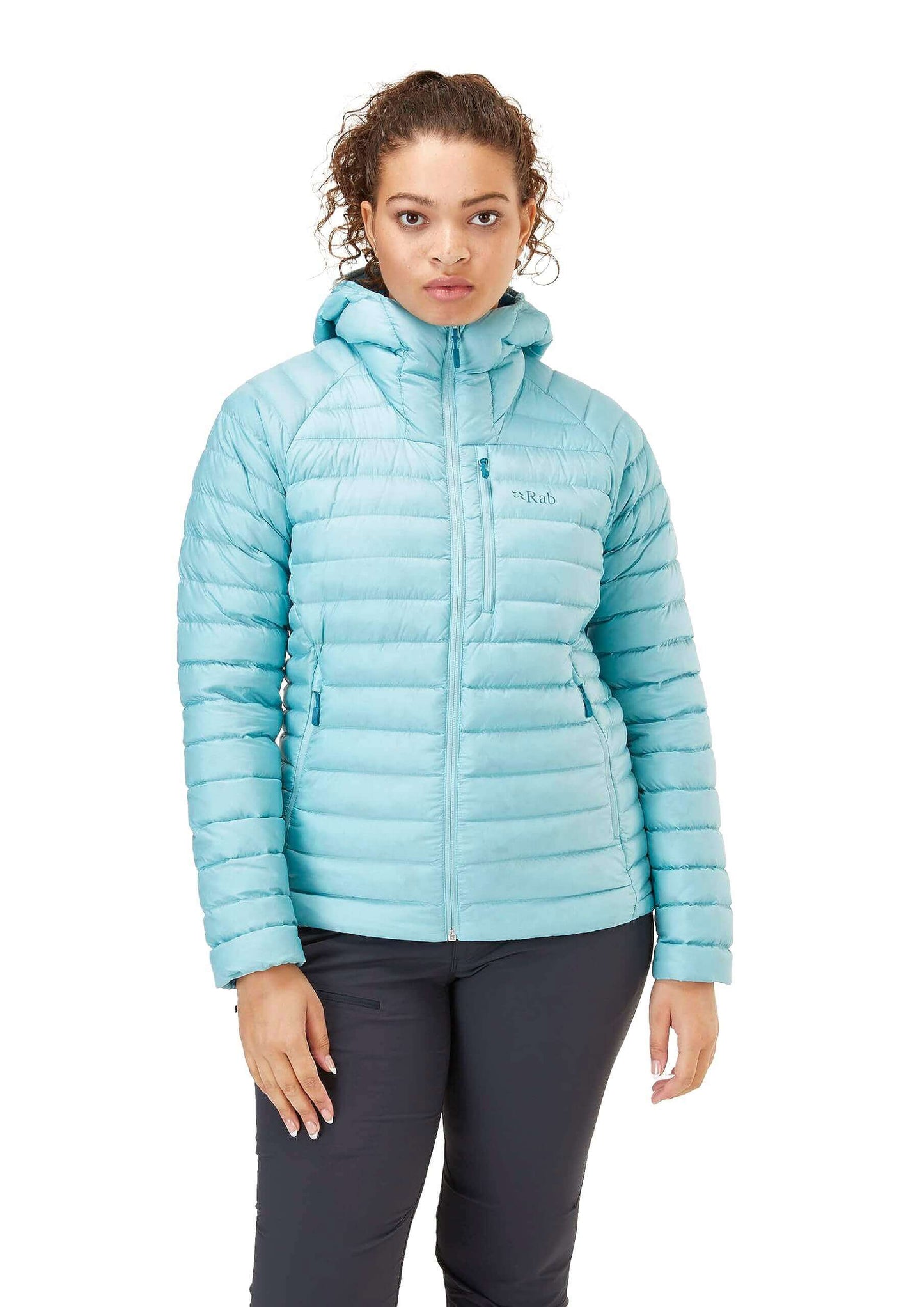 Image Showing Rab Women's Microlight Alpine 700-Fill Down Hooded Puffer Jacket for Hiking & Skiing - Product Type Puffer Jacket - Buy Now $280.56 - Adventure Gear from Global Trekker