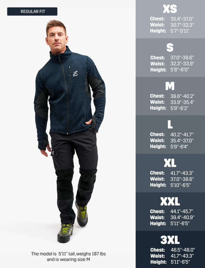 Image Showing RevolutionRace Men's Fusion Fleece, Fleece Jacket Perfect for Hiking - Product Type Jacket - Buy Now $114.55 - Adventure Gear from Global Trekker