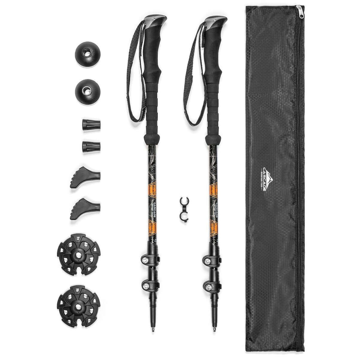 Image Showing Lightweight Aircraft-Grade Aluminum Trekking Poles with Extended Down Grip Plus Tip Kit - Product Type Trekking Poles - Buy Now $34.43 - Adventure Gear from Global Trekker