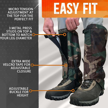 Image Showing Pike Trail Waterproof Adjustable Leg Gaiters: for Hiking in Mud, Sand, and Snow - Product Type Gaiters - Buy Now $66.98 - Adventure Gear from Global Trekker