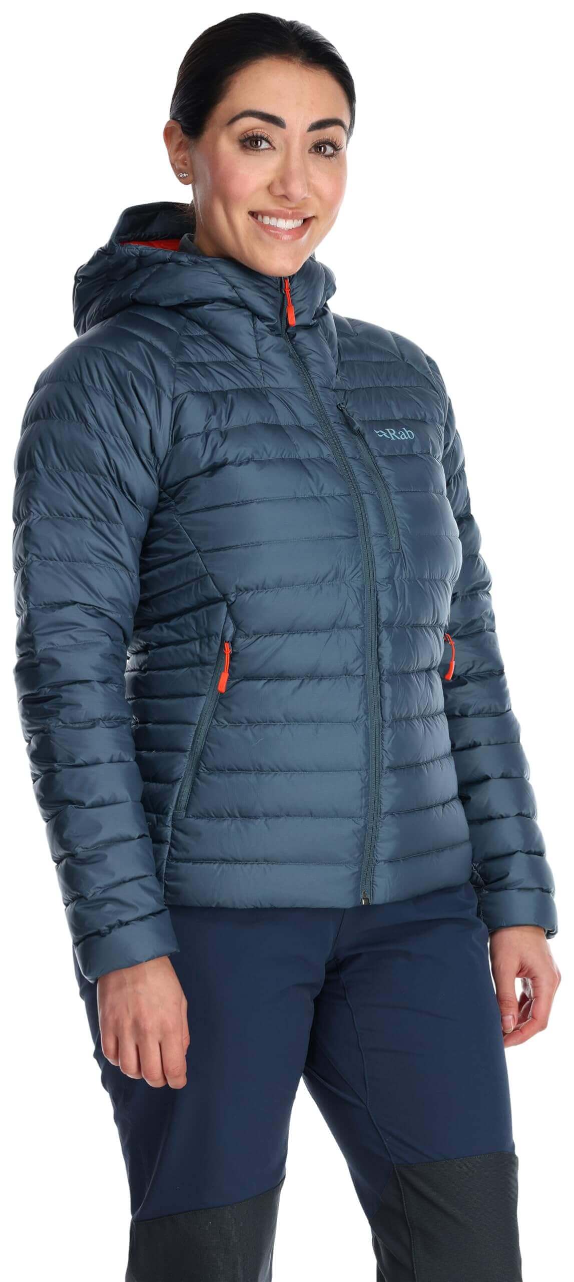 Image Showing Rab Women's Microlight Alpine 700-Fill Down Hooded Puffer Jacket for Hiking & Skiing - Product Type Puffer Jacket - Buy Now $427.75 - Adventure Gear from Global Trekker