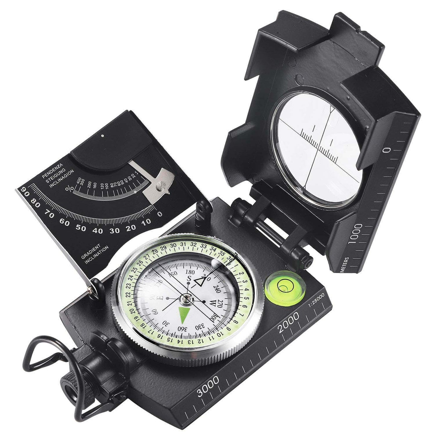 Image Showing Eyeskey Multifunctional Military Sighting Navigation Compass with Inclinometer - Product Type Magnetic Navigational Compasses - Buy Now $40.59 - Adventure Gear from Global Trekker