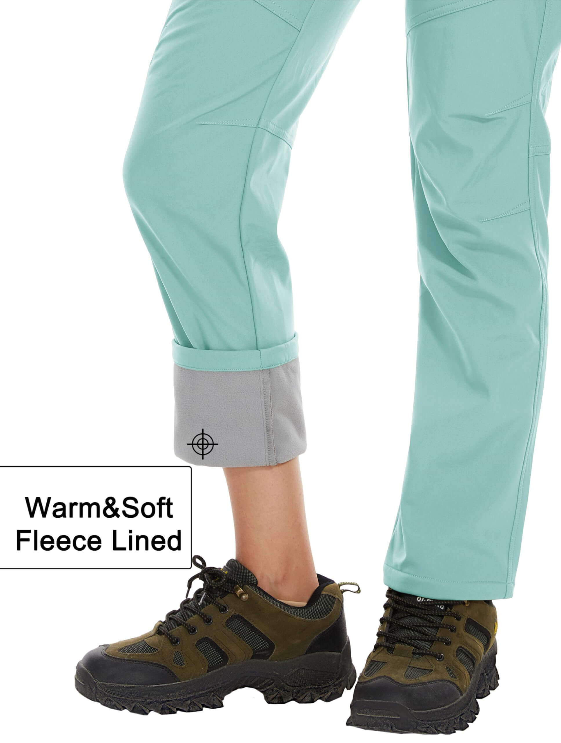 Image Showing Women's Fleece Lined Waterproof Insulated Softshell Pants - Product Type Pants - Buy Now $65.22 - Adventure Gear from Global Trekker