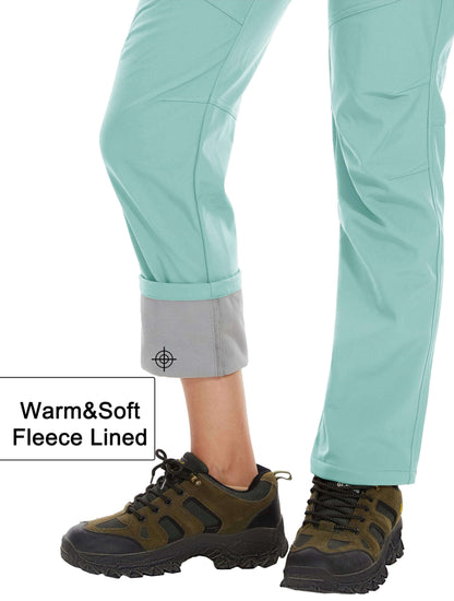 Image Showing Women's Fleece Lined Waterproof Insulated Softshell Pants - Product Type Pants - Buy Now $65.22 - Adventure Gear from Global Trekker