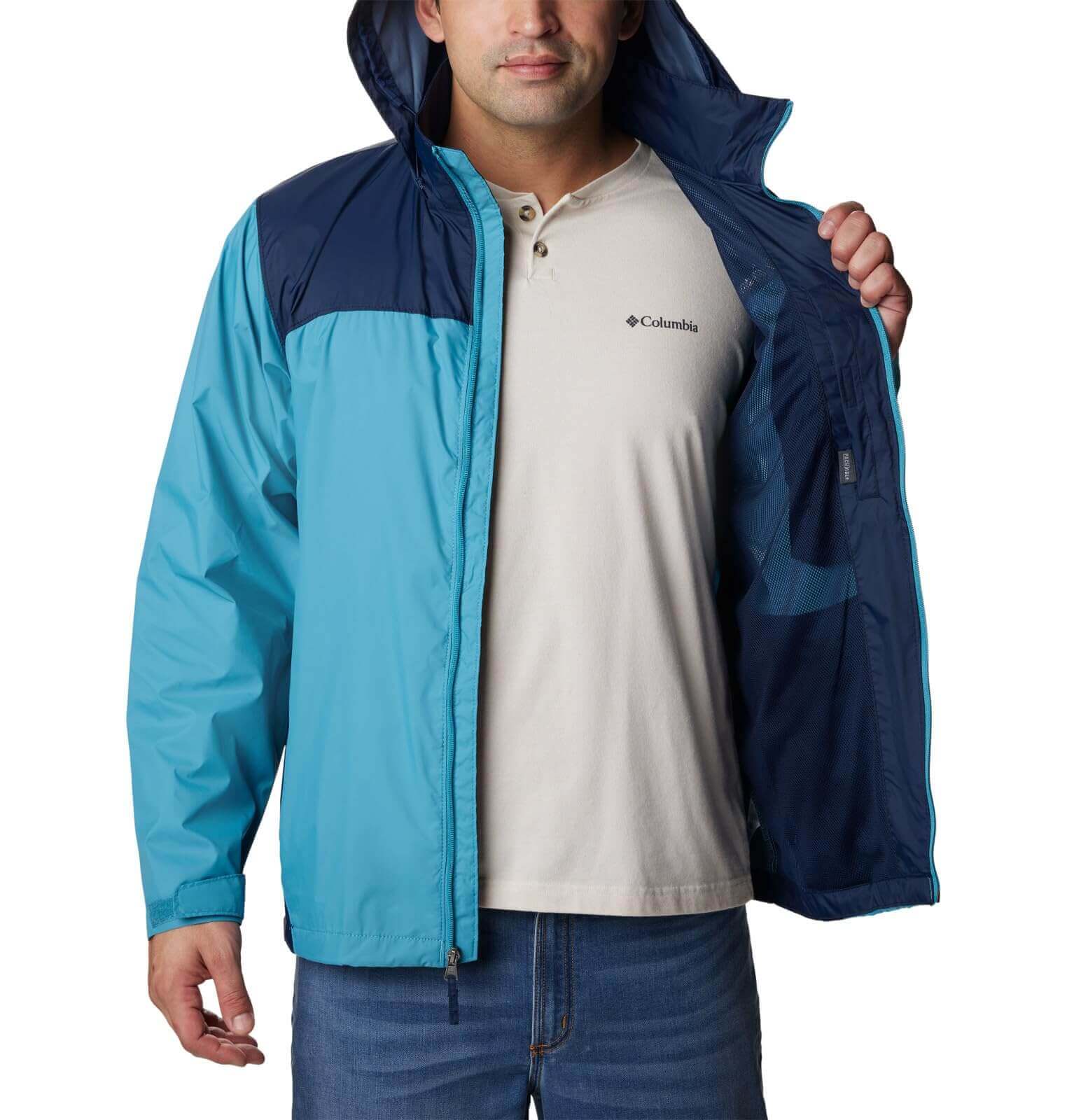 Image Showing Columbia Men's Glennaker Lake Jacket - Product Type Men's Rain Jacket - Buy Now $123.25 - Adventure Gear from Global Trekker