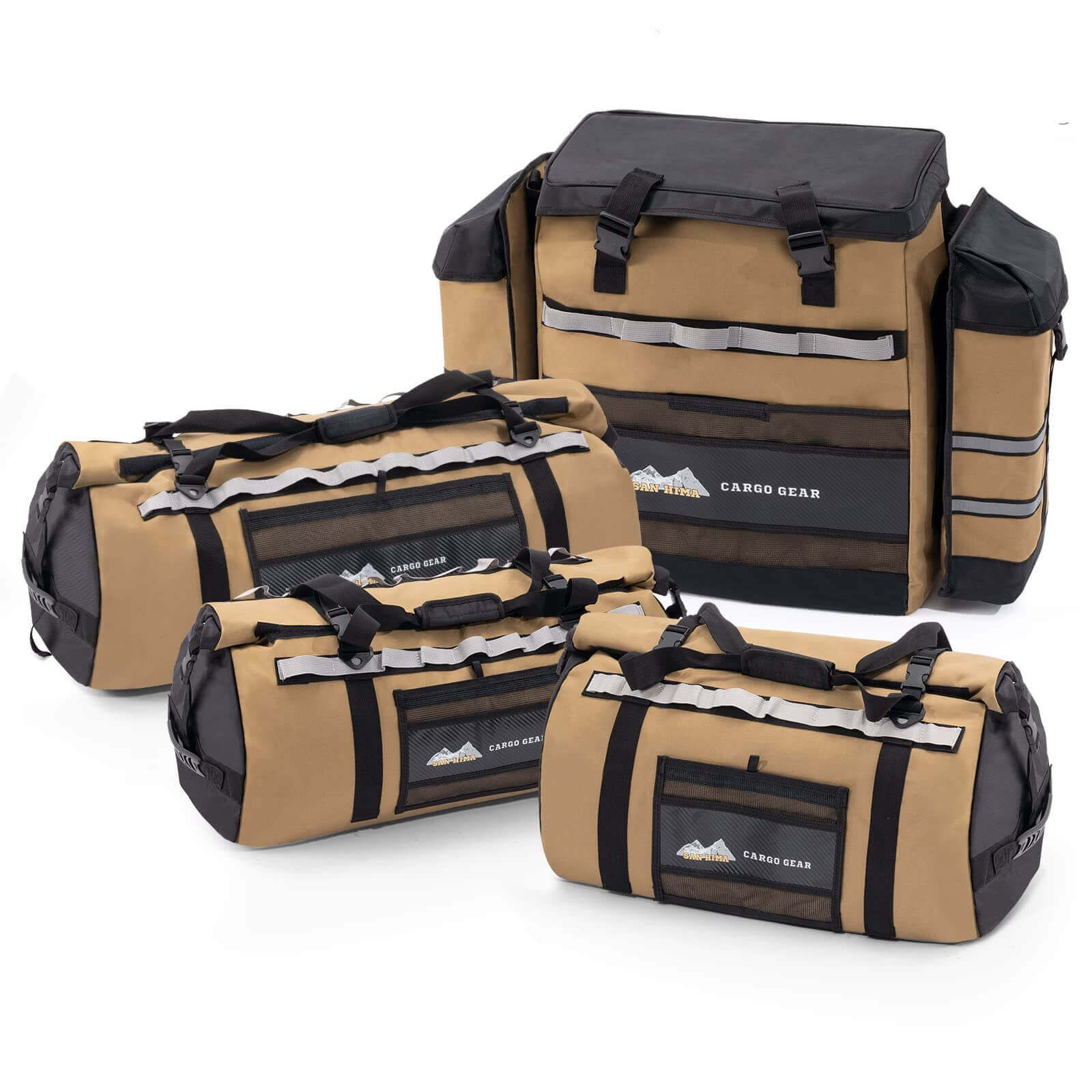 Image Showing 4PCS Adventure/Offroad Bags Set- 3 Waterproof Duffel Bags (50L/70L/110L) and 1 Spare Tire Trash Bag - Product Type Duffel Bag - Buy Now $173.99 - Adventure Gear from Global Trekker