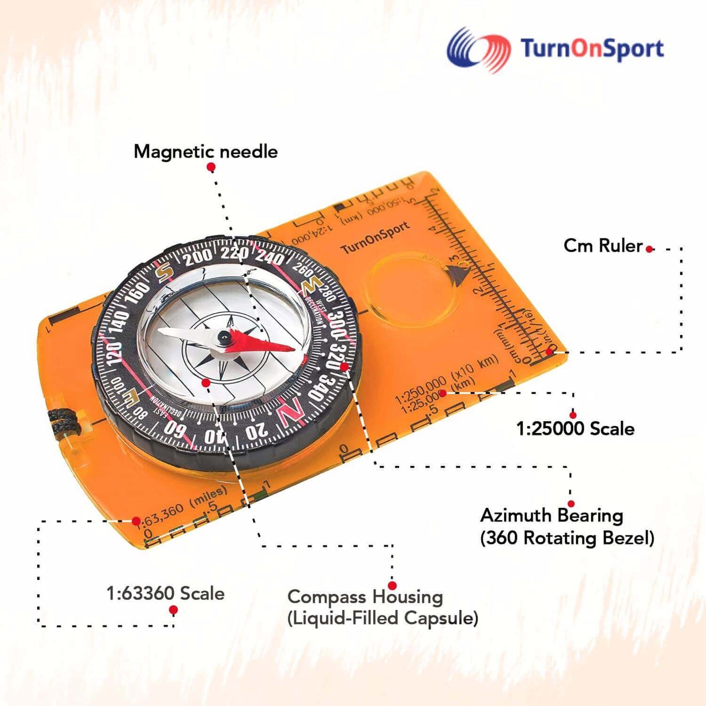 Image Showing Orienteering Compass Hiking Backpacking Compass - Product Type Magnetic Navigational Compasses - Buy Now $14.47 - Adventure Gear from Global Trekker