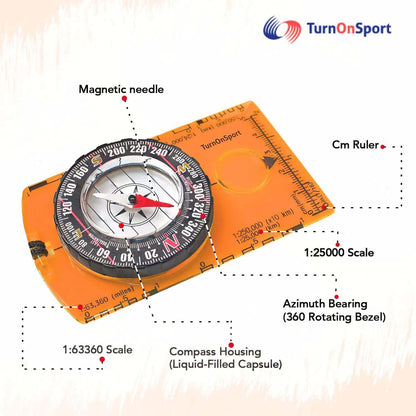 Image Showing Orienteering Compass Hiking Backpacking Compass - Product Type Magnetic Navigational Compasses - Buy Now $14.47 - Adventure Gear from Global Trekker