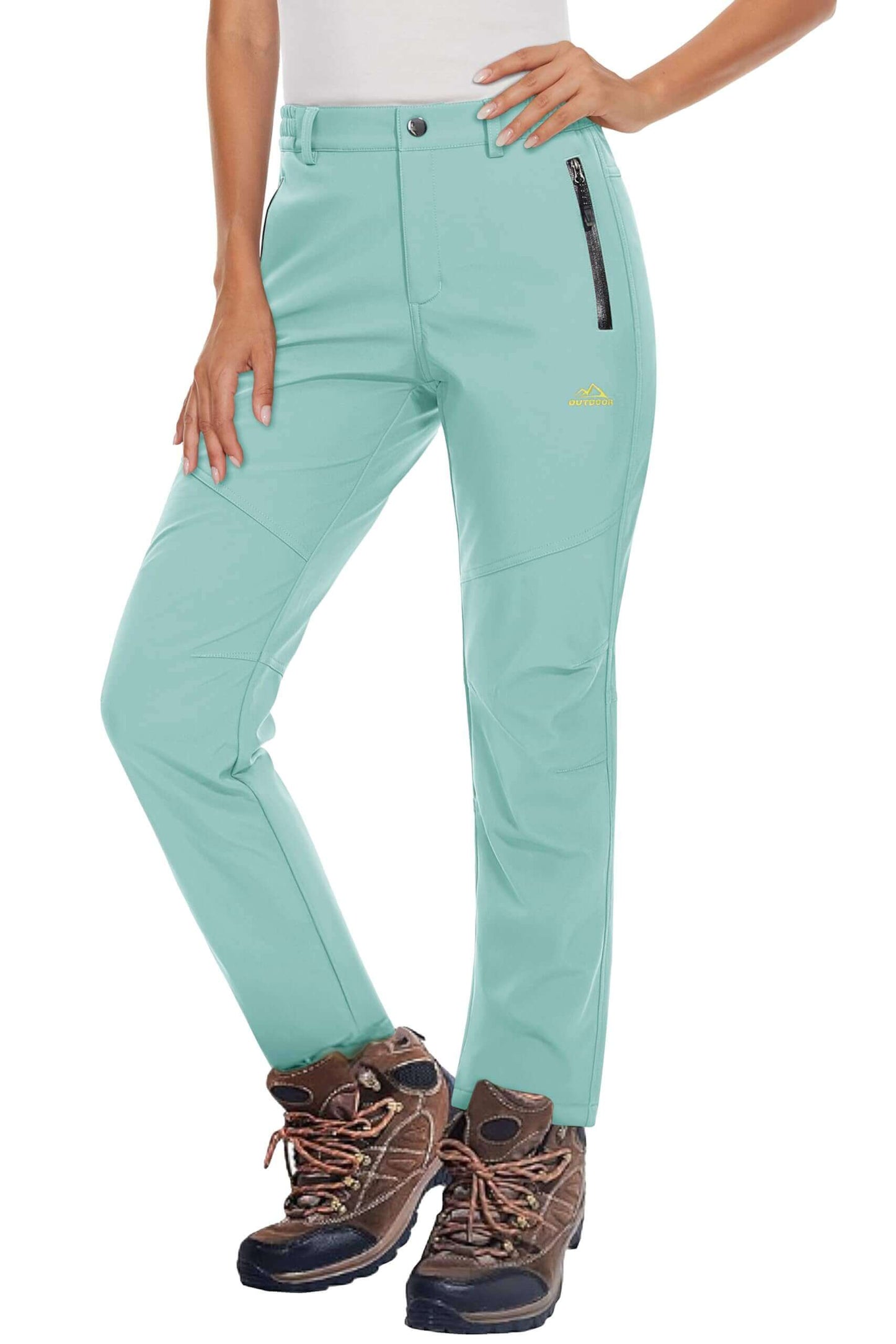 Image Showing Women's Fleece Lined Waterproof Insulated Softshell Pants - Product Type Pants - Buy Now $65.22 - Adventure Gear from Global Trekker