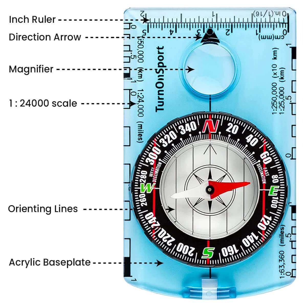 Image Showing Orienteering Compass Hiking Backpacking Compass - Product Type Magnetic Navigational Compasses - Buy Now $14.47 - Adventure Gear from Global Trekker