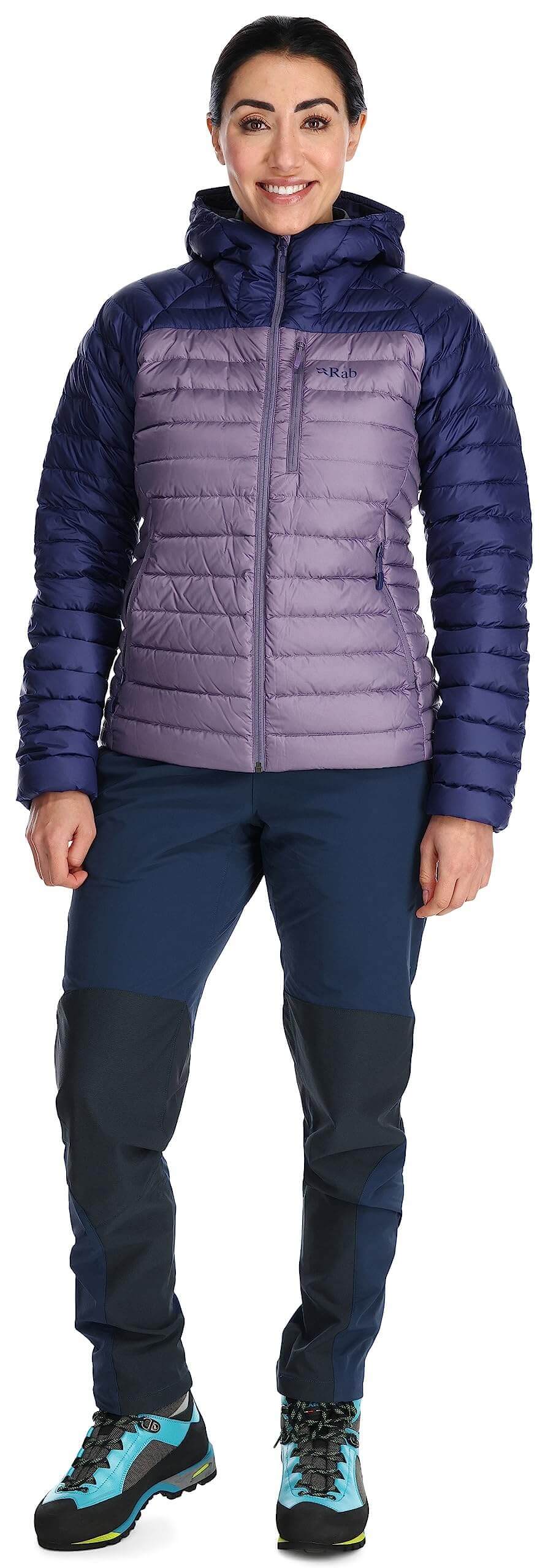 Image Showing Rab Women's Microlight Alpine 700-Fill Down Hooded Puffer Jacket for Hiking & Skiing - Product Type Puffer Jacket - Buy Now $427.75 - Adventure Gear from Global Trekker