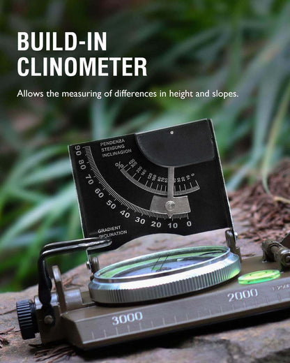 Image Showing Eyeskey Multifunctional Military Sighting Navigation Compass with Inclinometer - Product Type Magnetic Navigational Compasses - Buy Now $40.59 - Adventure Gear from Global Trekker