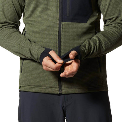 Image Showing Mountain Hardwear Men's Polartec Power Grid Full Zip Hoody - Product Type Men's Mid Layer - Buy Now $232.00 - Adventure Gear from Global Trekker