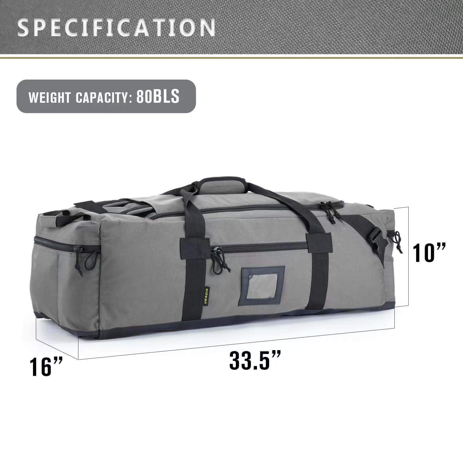 Image Showing 105l Large Duffel Bag For Travel, Gym & Sports - Product Type Duffel Bag - Buy Now $101.49 - Adventure Gear from Global Trekker