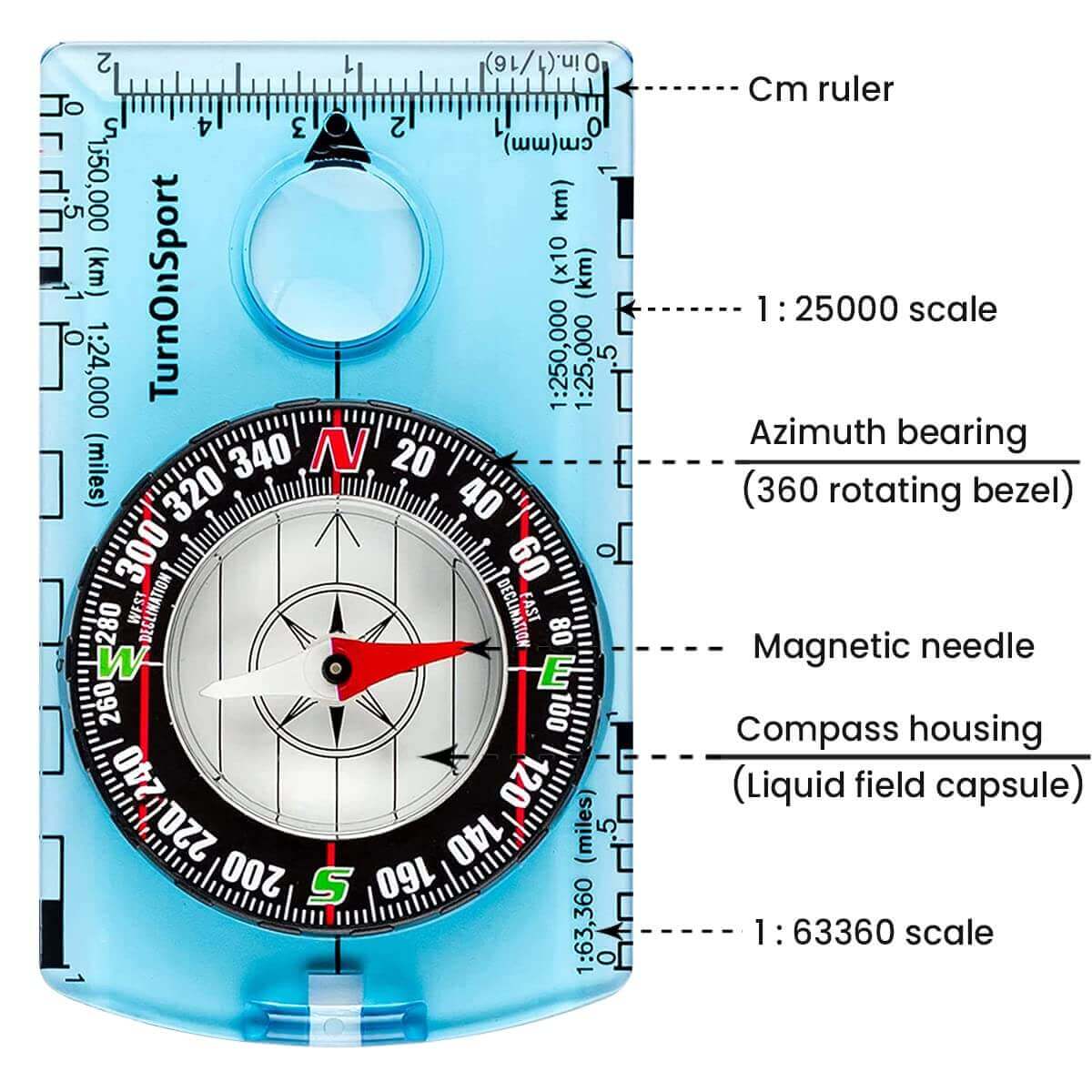 Image Showing Orienteering Compass Hiking Backpacking Compass - Product Type Magnetic Navigational Compasses - Buy Now $14.47 - Adventure Gear from Global Trekker