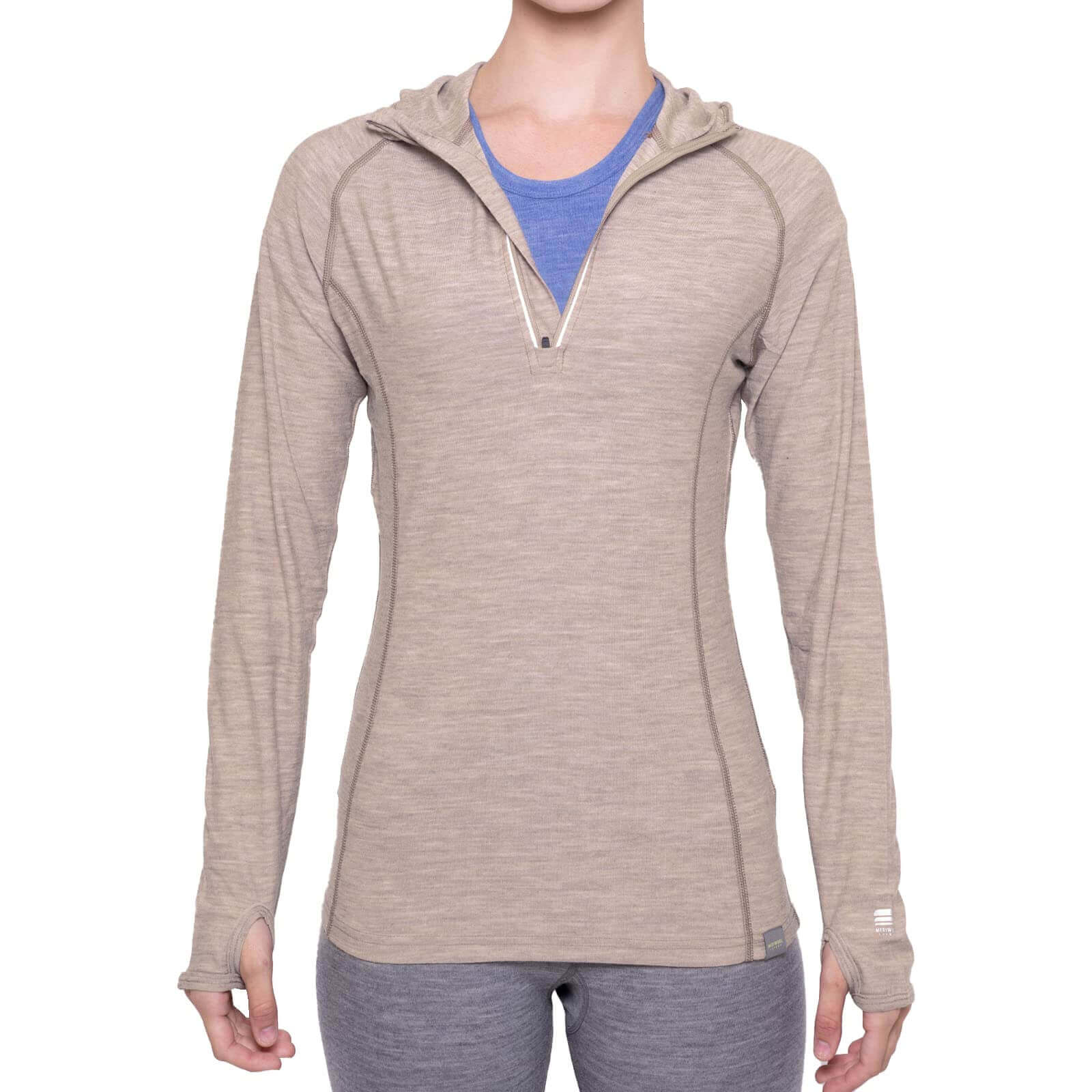 Image Showing MERIWOOL Women’s Base Layer Hoodie Lightweight Merino Wool Long Sleeve Thermal - Product Type Women's Base Layer Hoodie - Buy Now $92.80 - Adventure Gear from Global Trekker