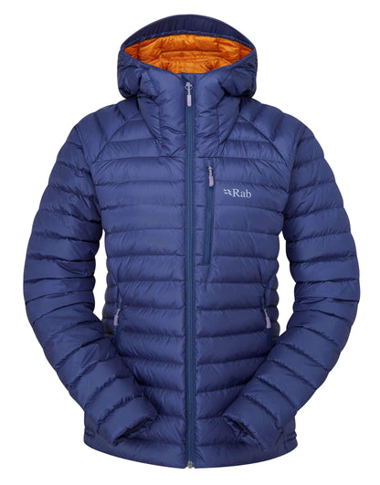 Image Showing Rab Women's Microlight Alpine 700-Fill Down Hooded Puffer Jacket for Hiking & Skiing - Product Type Puffer Jacket - Buy Now $427.75 - Adventure Gear from Global Trekker