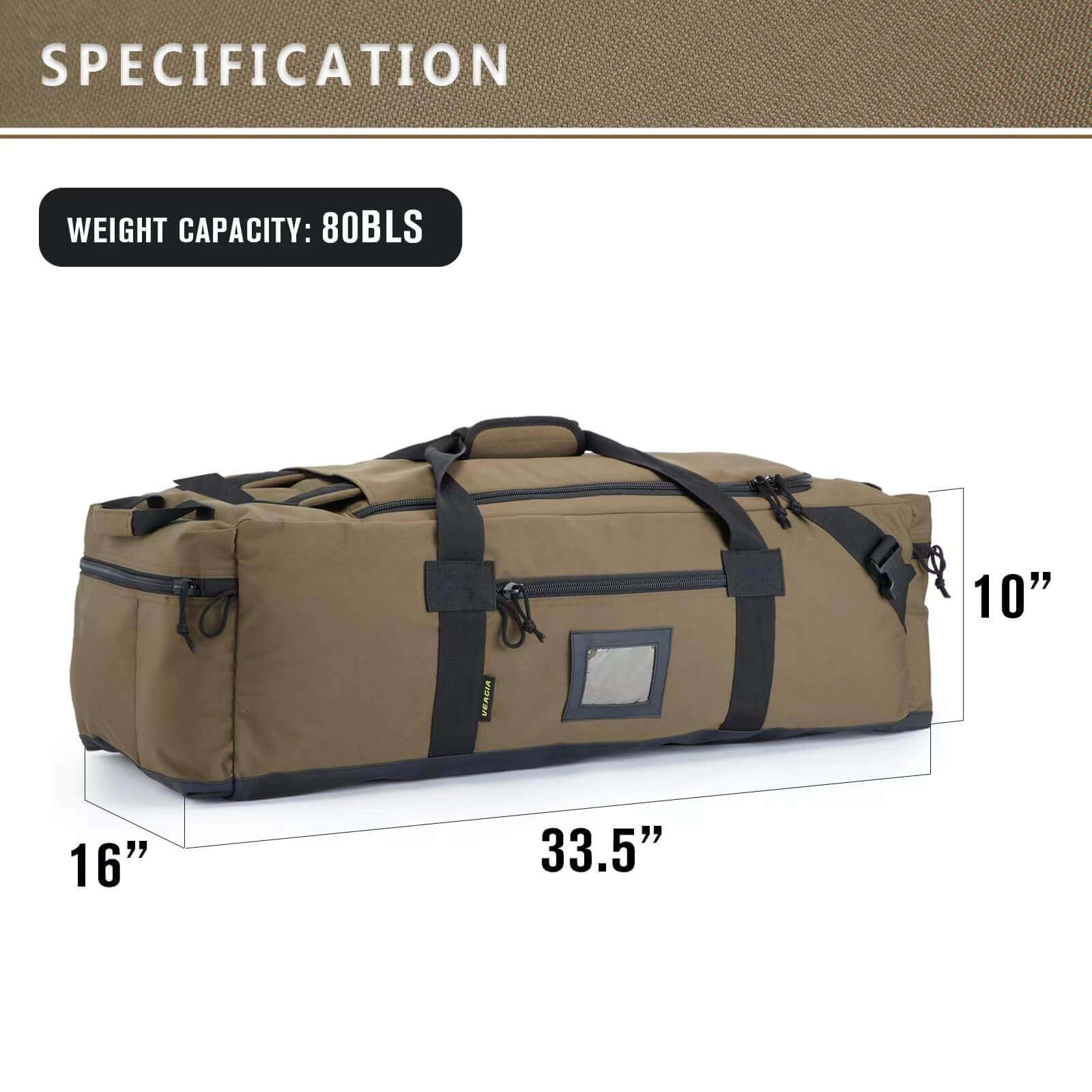 Image Showing 105l Large Duffel Bag For Travel, Gym & Sports - Product Type Duffel Bag - Buy Now $101.49 - Adventure Gear from Global Trekker