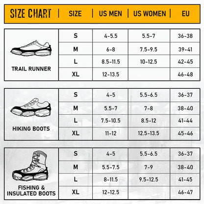 Image Showing Ice Cleats for Shoes and Boots Traction Cleats for Hiking Walking on Snow and Ice - Product Type Traction Devices - Buy Now $32.97 - Adventure Gear from Global Trekker