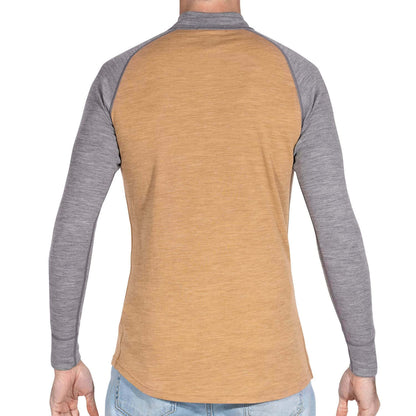 Image Showing MERIWOOL Mens Base Layer 100% Merino Wool Midweight 250g Half Zip Sweater for Men - Product Type Men's Base Layer Sweater - Buy Now $131.95 - Adventure Gear from Global Trekker