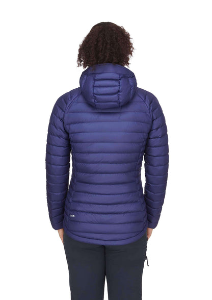 Image Showing Rab Women's Microlight Alpine 700-Fill Down Hooded Puffer Jacket for Hiking & Skiing - Product Type Puffer Jacket - Buy Now $427.75 - Adventure Gear from Global Trekker