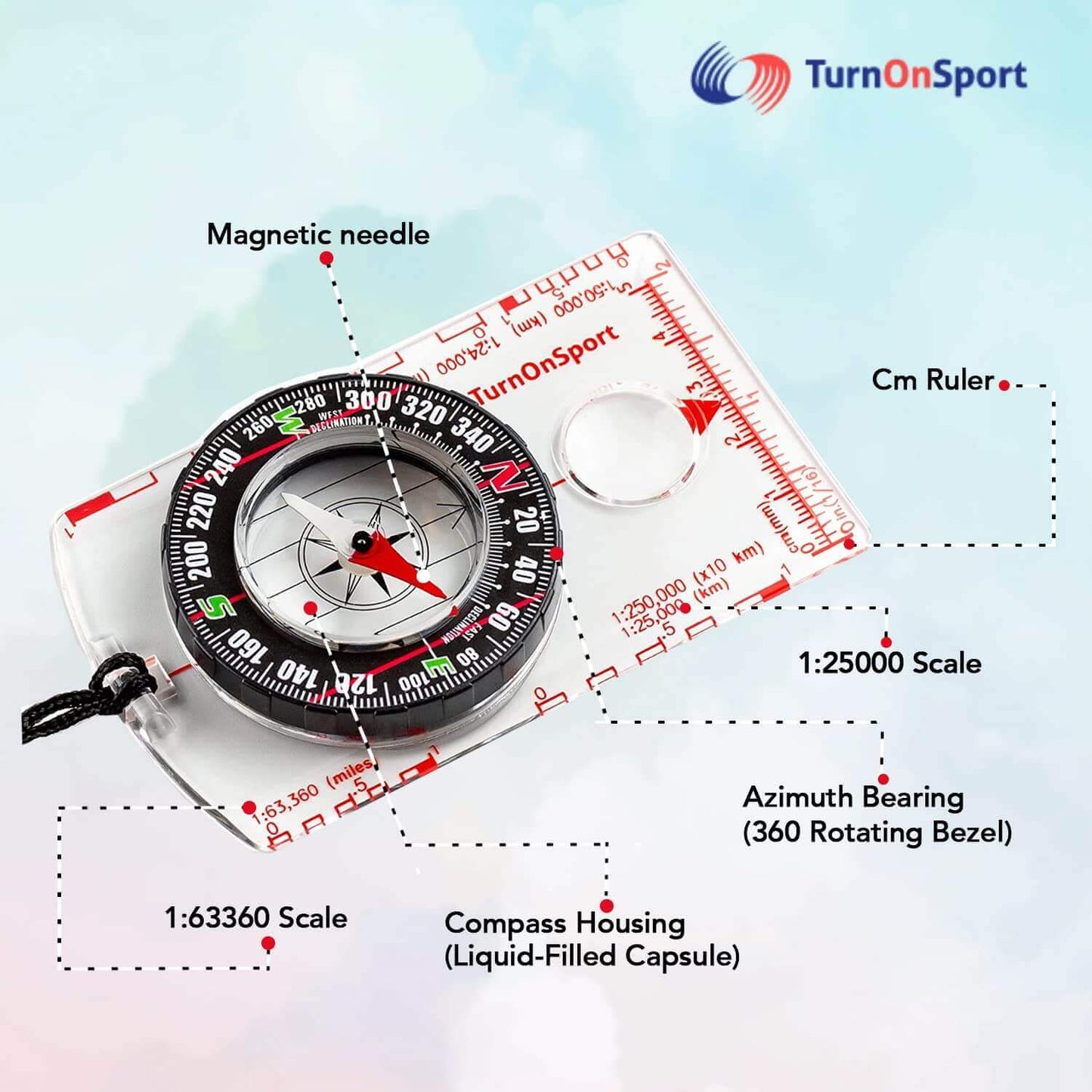 Image Showing Orienteering Compass Hiking Backpacking Compass - Product Type Magnetic Navigational Compasses - Buy Now $14.47 - Adventure Gear from Global Trekker