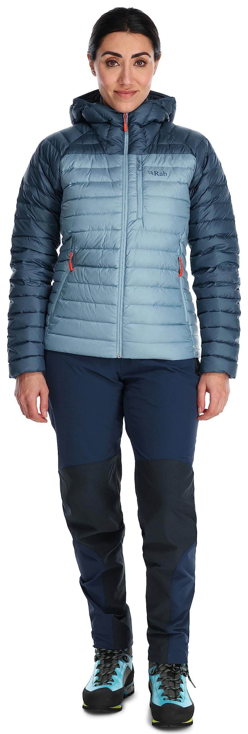 Image Showing Rab Women's Microlight Alpine 700-Fill Down Hooded Puffer Jacket for Hiking & Skiing - Product Type Puffer Jacket - Buy Now $427.75 - Adventure Gear from Global Trekker