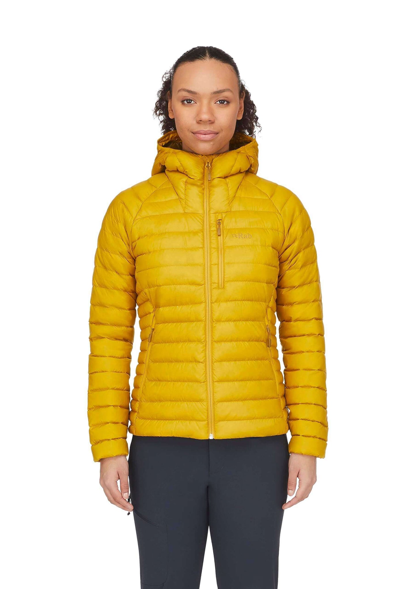 Image Showing Rab Women's Microlight Alpine 700-Fill Down Hooded Puffer Jacket for Hiking & Skiing - Product Type Puffer Jacket - Buy Now $427.75 - Adventure Gear from Global Trekker