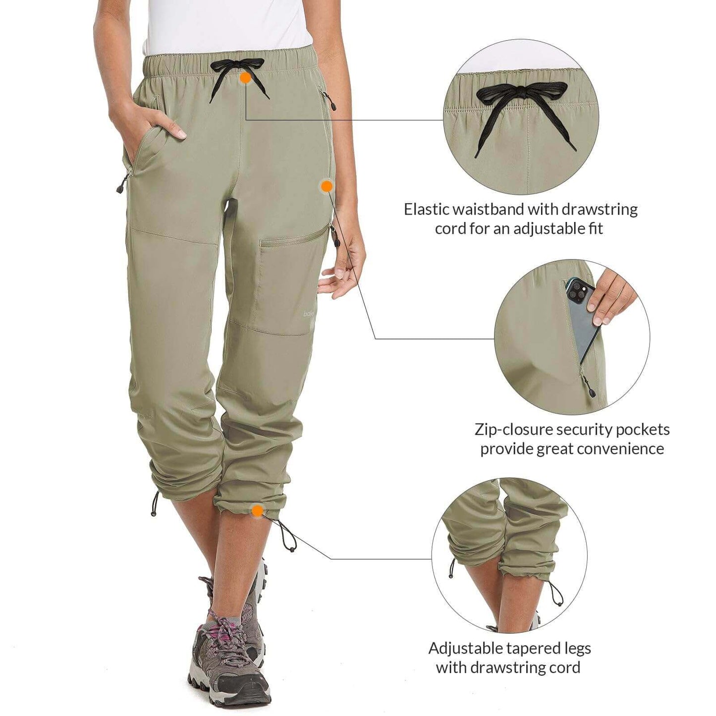 Image Showing BALEAF Women's Hiking Pants Quick Dry Lightweight Water Resistant - Product Type Pants - Buy Now $55.09 - Adventure Gear from Global Trekker