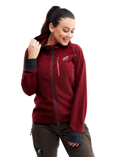 Image Showing RevolutionRace Women's Trekker Hoodie, Fleece Jacket Great for Hiking and Outdoor Adventures - Product Type Jacket - Buy Now $85.55 - Adventure Gear from Global Trekker