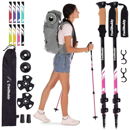 Image Showing TrailBuddy Trekking Poles - Lightweight, Collapsible Hiking Poles - Product Type Hiking Poles - Buy Now $57.99 - Adventure Gear from Global Trekker