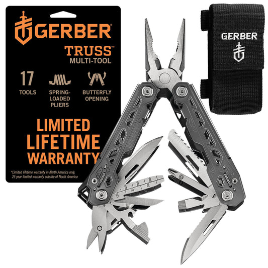 Image Showing Gerber Gear Truss 17-in-1 EDC Needle Nose Pliers Multi tool - Product Type Multifunction Tool - Buy Now $97.44 - Adventure Gear from Global Trekker