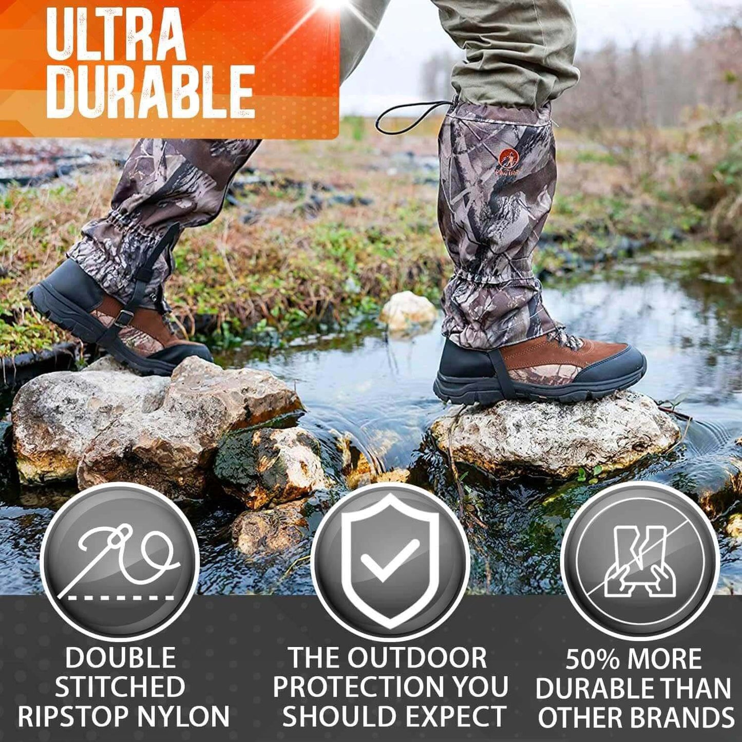 Image Showing Pike Trail Waterproof Adjustable Leg Gaiters: for Hiking in Mud, Sand, and Snow - Product Type Gaiters - Buy Now $66.98 - Adventure Gear from Global Trekker