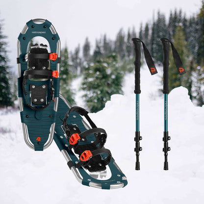 Image Showing Retrospec Drifter 21/25/30 Inch Snowshoes & Trekking Poles Bundle - Product Type Snowshoes - Buy Now $130.49 - Adventure Gear from Global Trekker