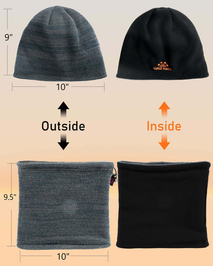 Image Showing Winter Beanie Skull Cap Neck Warmer Gaiter Set - Product Type Beanie - Buy Now $27.54 - Adventure Gear from Global Trekker