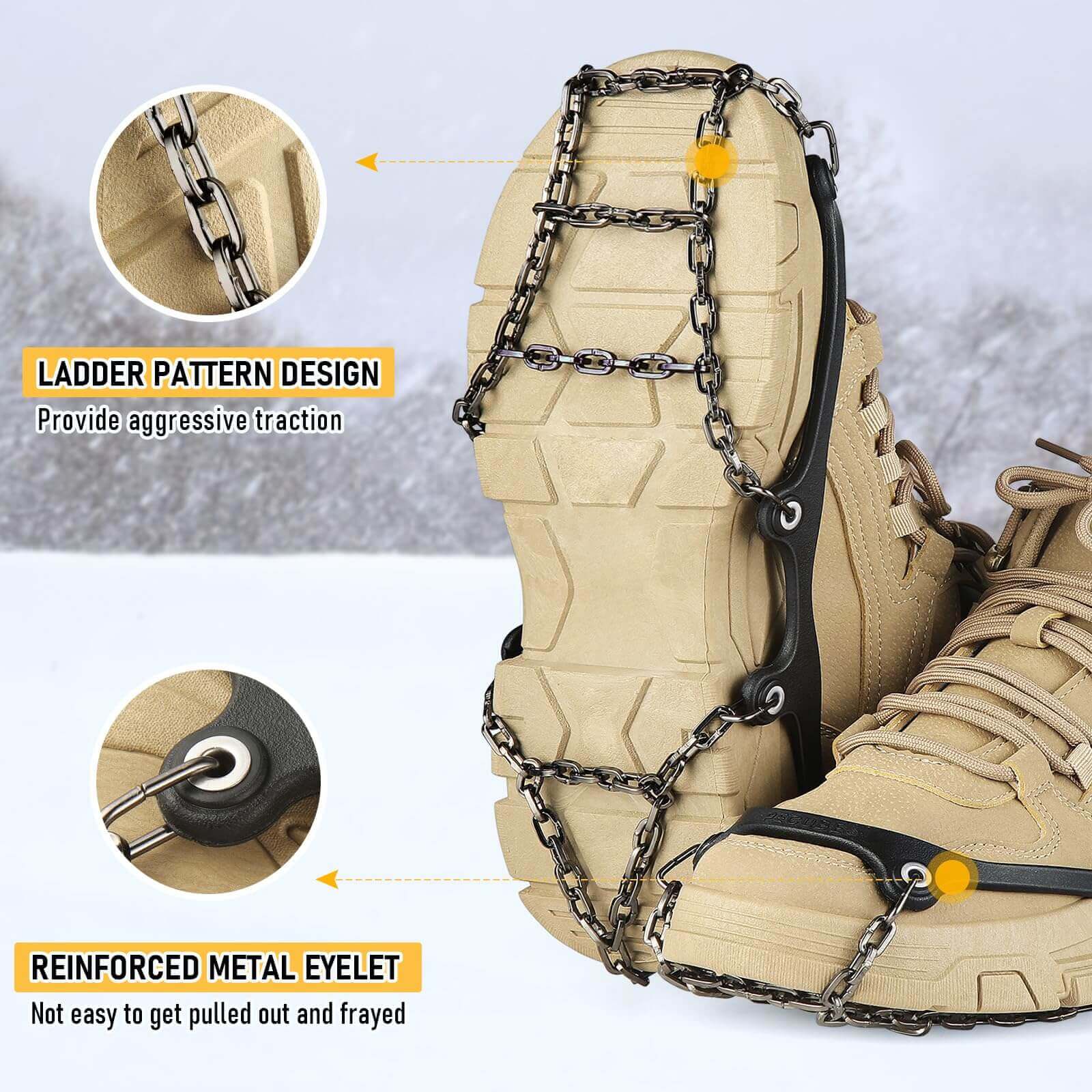 Image Showing Ice Cleats for Shoes and Boots Traction Cleats for Hiking Walking on Snow and Ice - Product Type Traction Devices - Buy Now $32.97 - Adventure Gear from Global Trekker