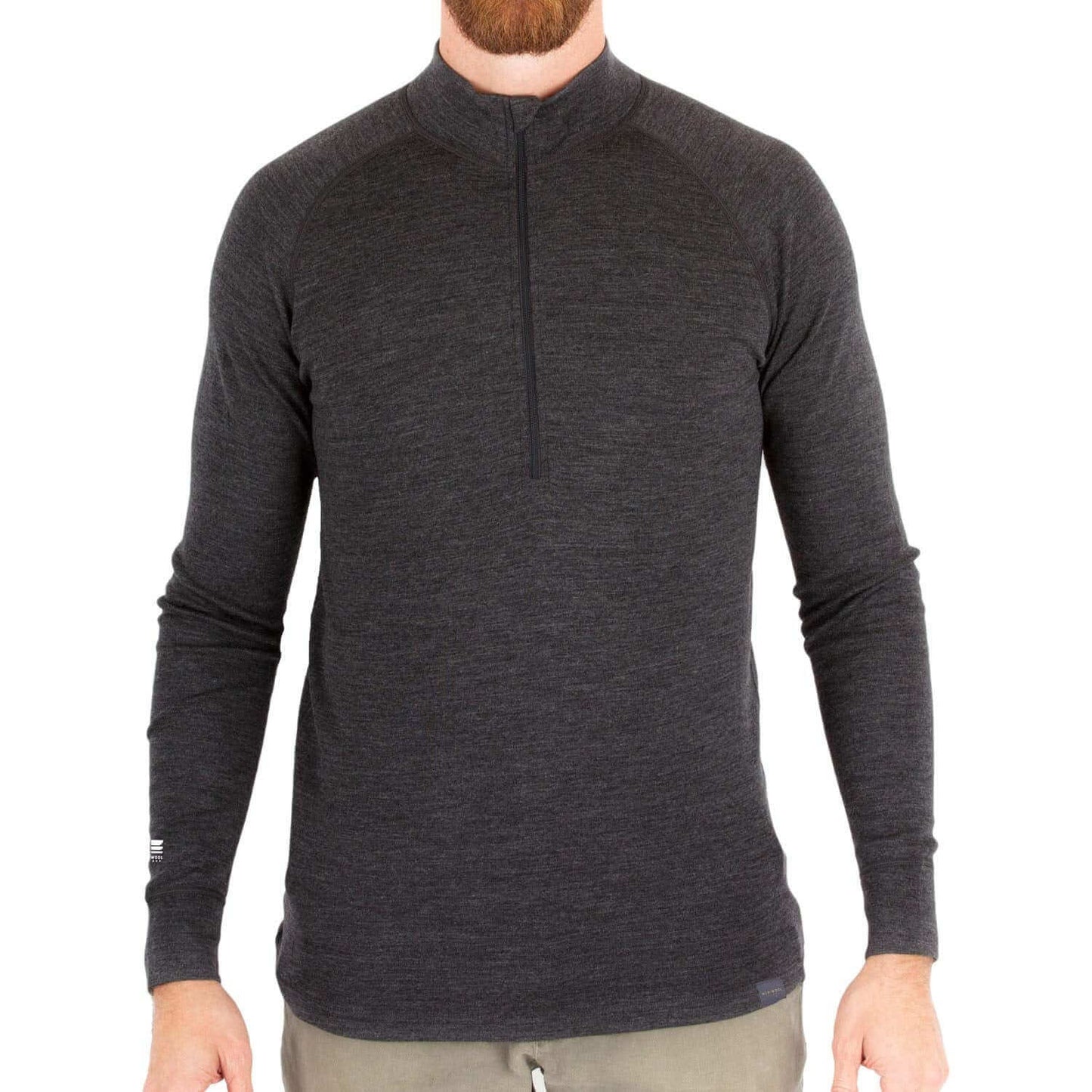 Image Showing MERIWOOL Mens Base Layer 100% Merino Wool Midweight 250g Half Zip Sweater for Men - Product Type Men's Base Layer Sweater - Buy Now $94.25 - Adventure Gear from Global Trekker