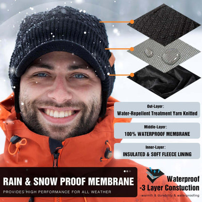 Image Showing TOP-EX Merino Wool Waterproof All Weather Brim Beanie - Product Type Beanie - Buy Now $48.71 - Adventure Gear from Global Trekker