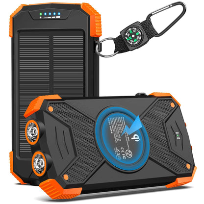 Image Showing BLAVOR Solar Charger Power Bank 10,000mAh, Portable Wireless Charger - Product Type Wireless Charger - Buy Now $43.49 - Adventure Gear from Global Trekker