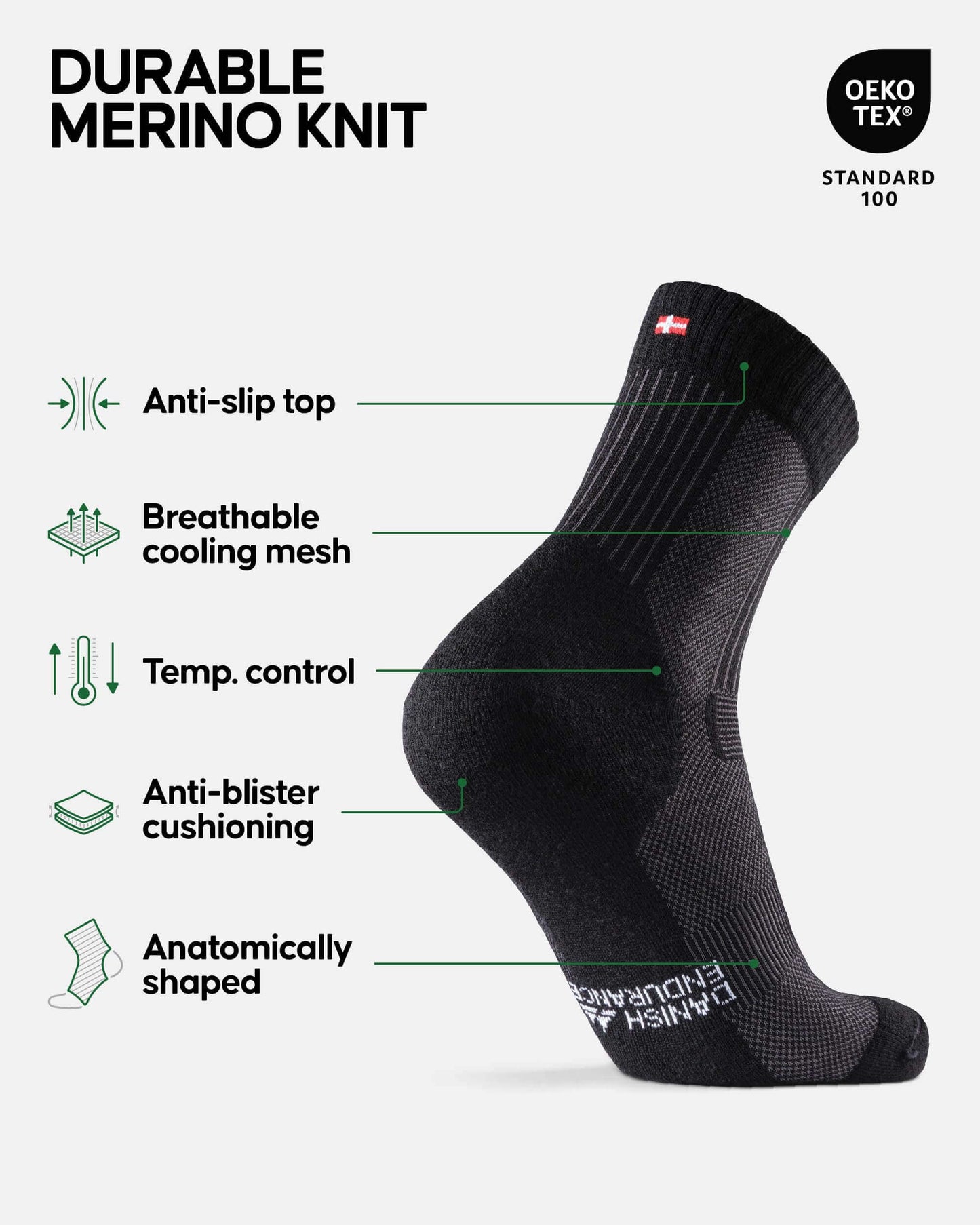 Image Showing DANISH ENDURANCE Hiking Socks, Lightweight, Merino Wool Socks for Men & Women - Product Type Socks - Buy Now $49.23 - Adventure Gear from Global Trekker