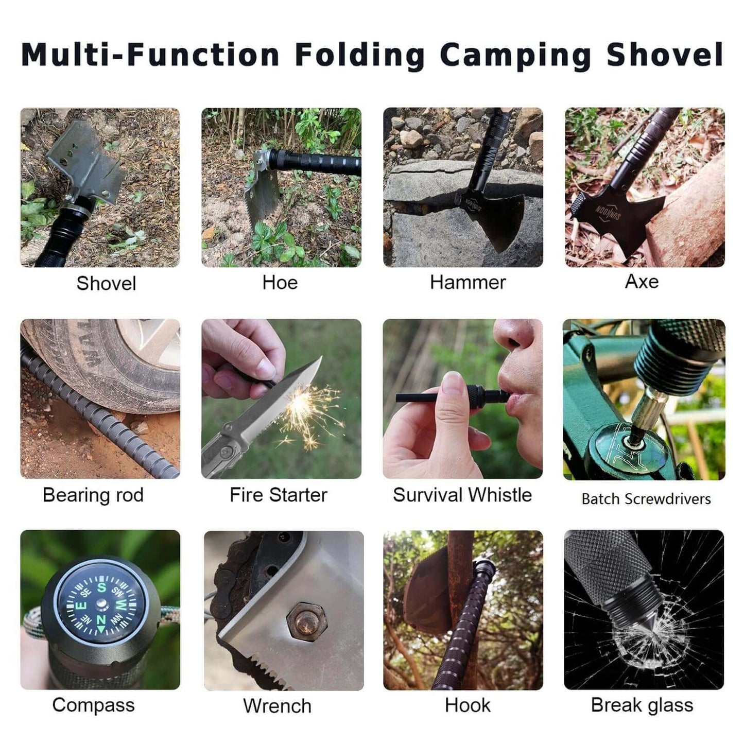 Image Showing Survival Shovel Survival Axe, Camping Folding Shovels Hatchet - Product Type Survival Tools - Buy Now $115.99 - Adventure Gear from Global Trekker