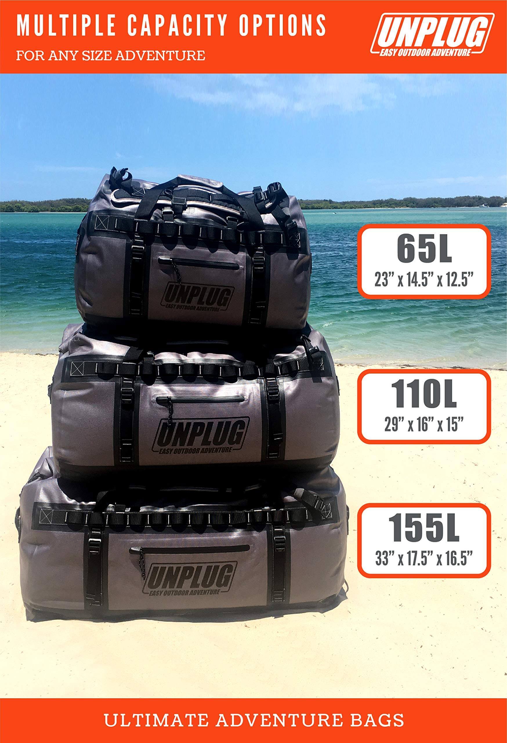 Image Showing UNPLUG Ultimate Adventure Bag -1680D Heavy Duty Waterproof Travel Duffel Bags - Product Type Duffel Bag - Buy Now $231.99 - Adventure Gear from Global Trekker