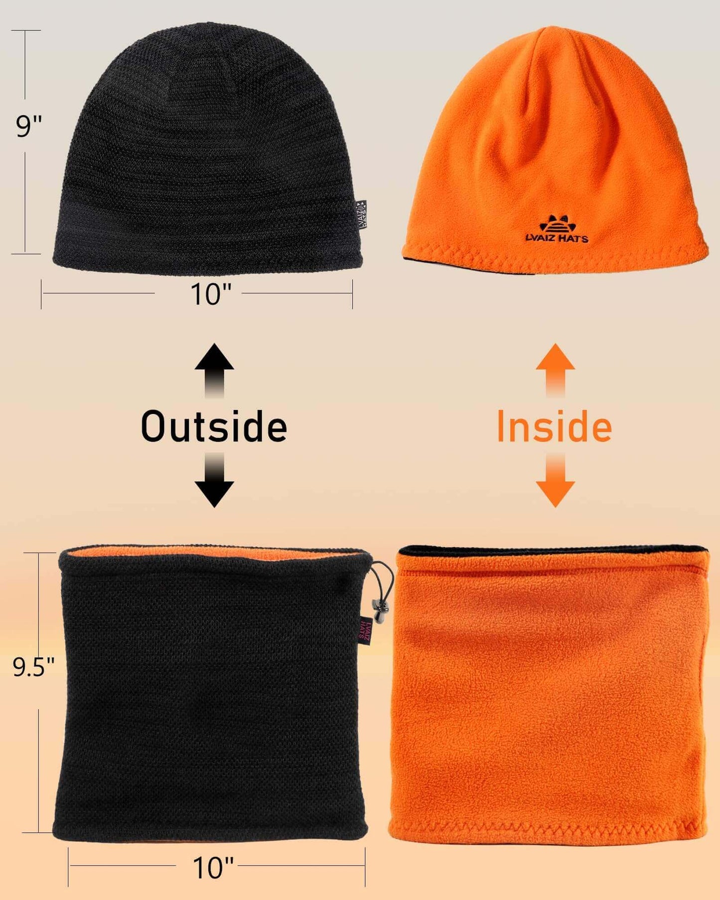 Image Showing Winter Beanie Skull Cap Neck Warmer Gaiter Set - Product Type Beanie - Buy Now $27.54 - Adventure Gear from Global Trekker